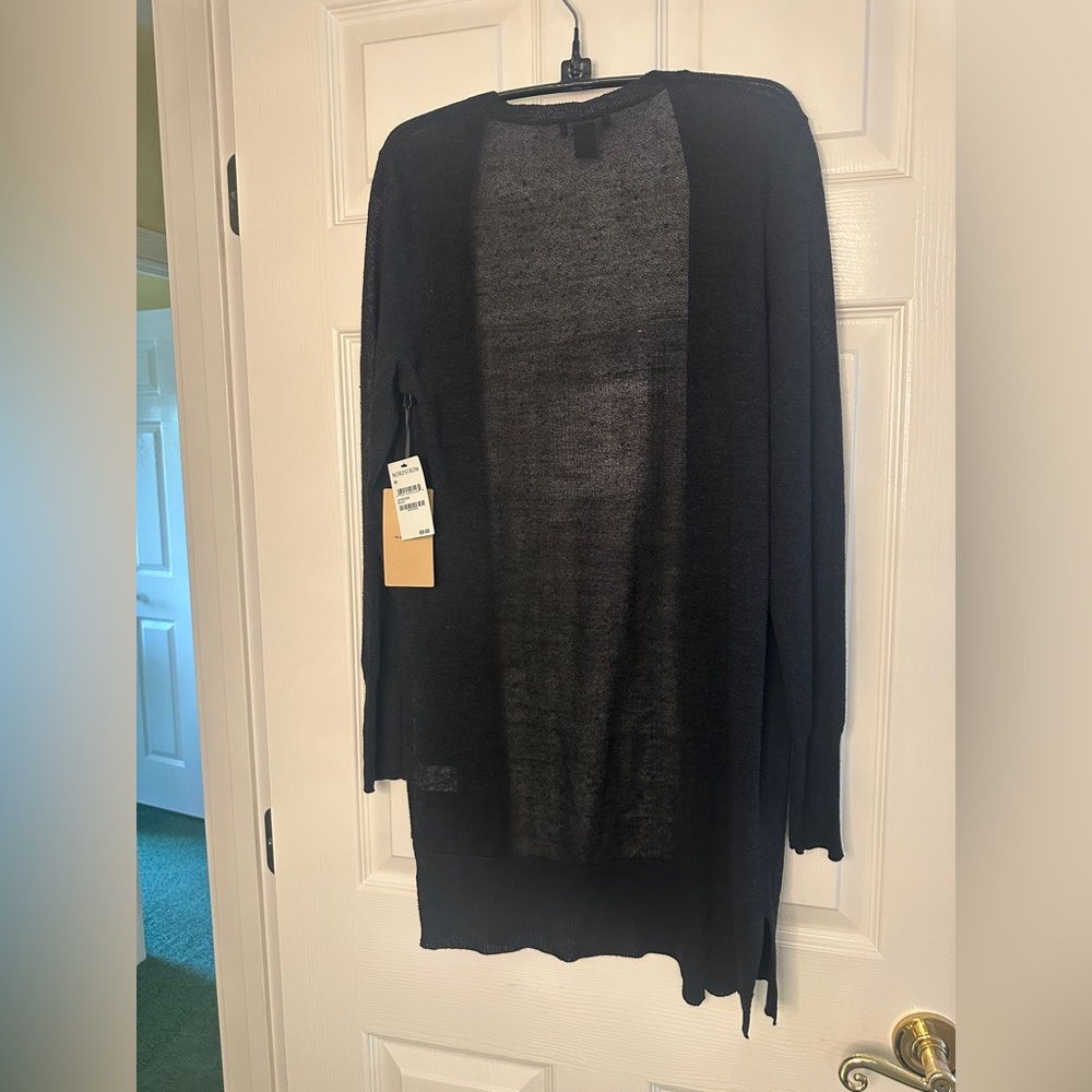 Halogen Black Women's Long Cardigan - Size XS (NWT)